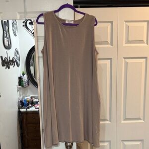 Zenana Outfitters Sleeveless Beige Tank Dress